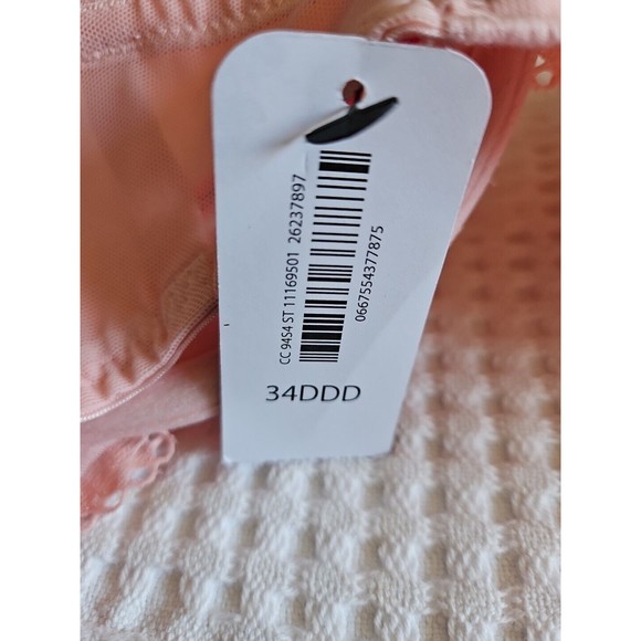 NWT La Senza Beyond Sexy Classic Plunge Pink Lace Bra Sz 34 DDD - Picture 4 of 7
